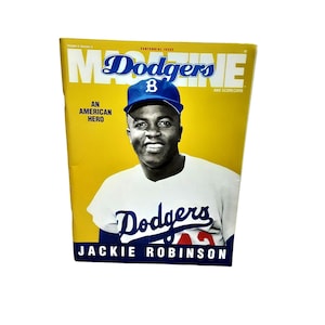 1990 Los Angeles Dodgers Padres Scorecard Magazine Jackie Robinson