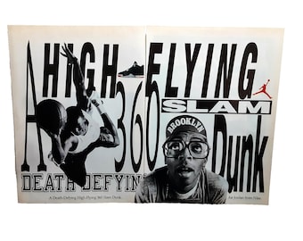 1989 Nike Air Jordan Ad Spike Lee Mars Blackmon Slam Dunk Vintage Print Ad
