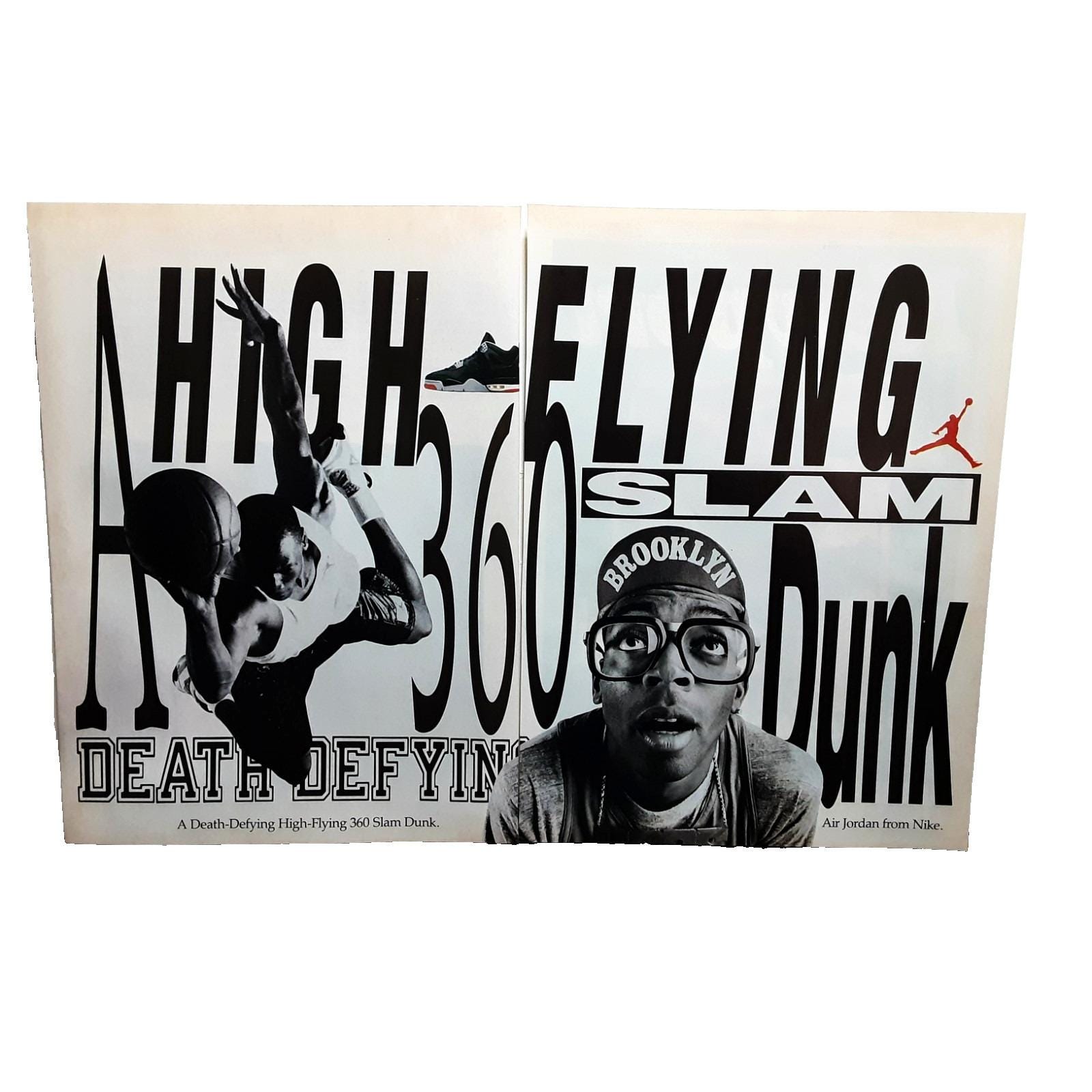 1989 Nike Air Jordan Ad Spike Lee Mars Blackmon Slam Dunk Vintage