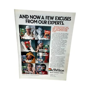 1981 Activision Atari Ad - Vintage Video Game Cartridge Print Experts Panel