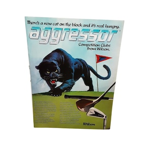 1981 Wilson Aggressor Golf Clubs  Print Ad Vintage