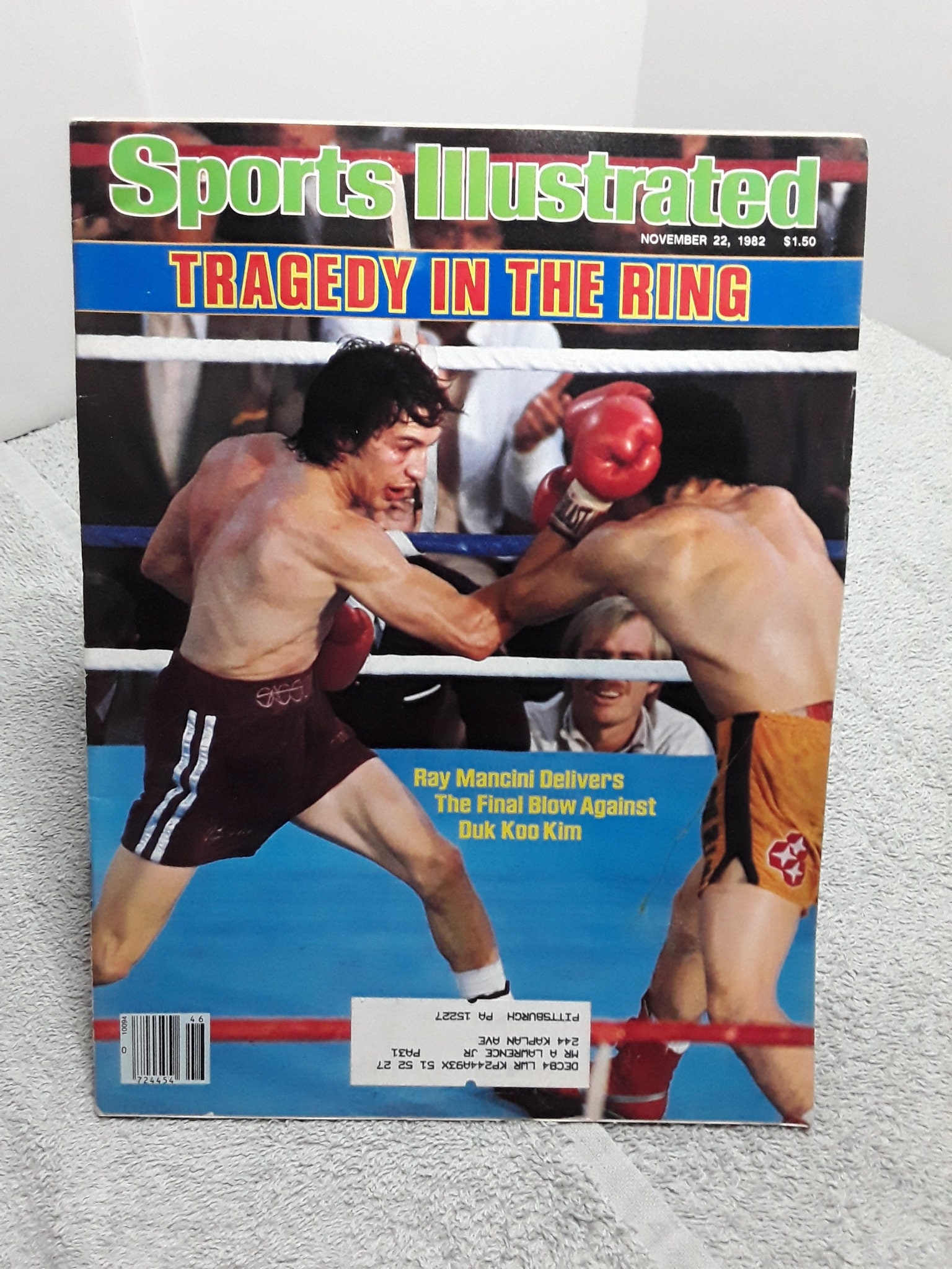 Sports Illustrated November 22 1982 Ray Mancini Final Blow Duk 