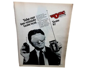 1981 WOMC Radio Southfield Michigan Original Vintage print ad 80s