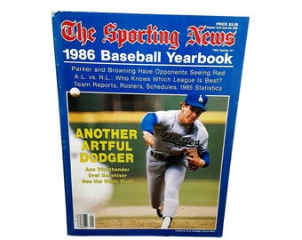 Sporting News 1986 Baseball Yearbook Magazine Orel Hershiser Dodgers