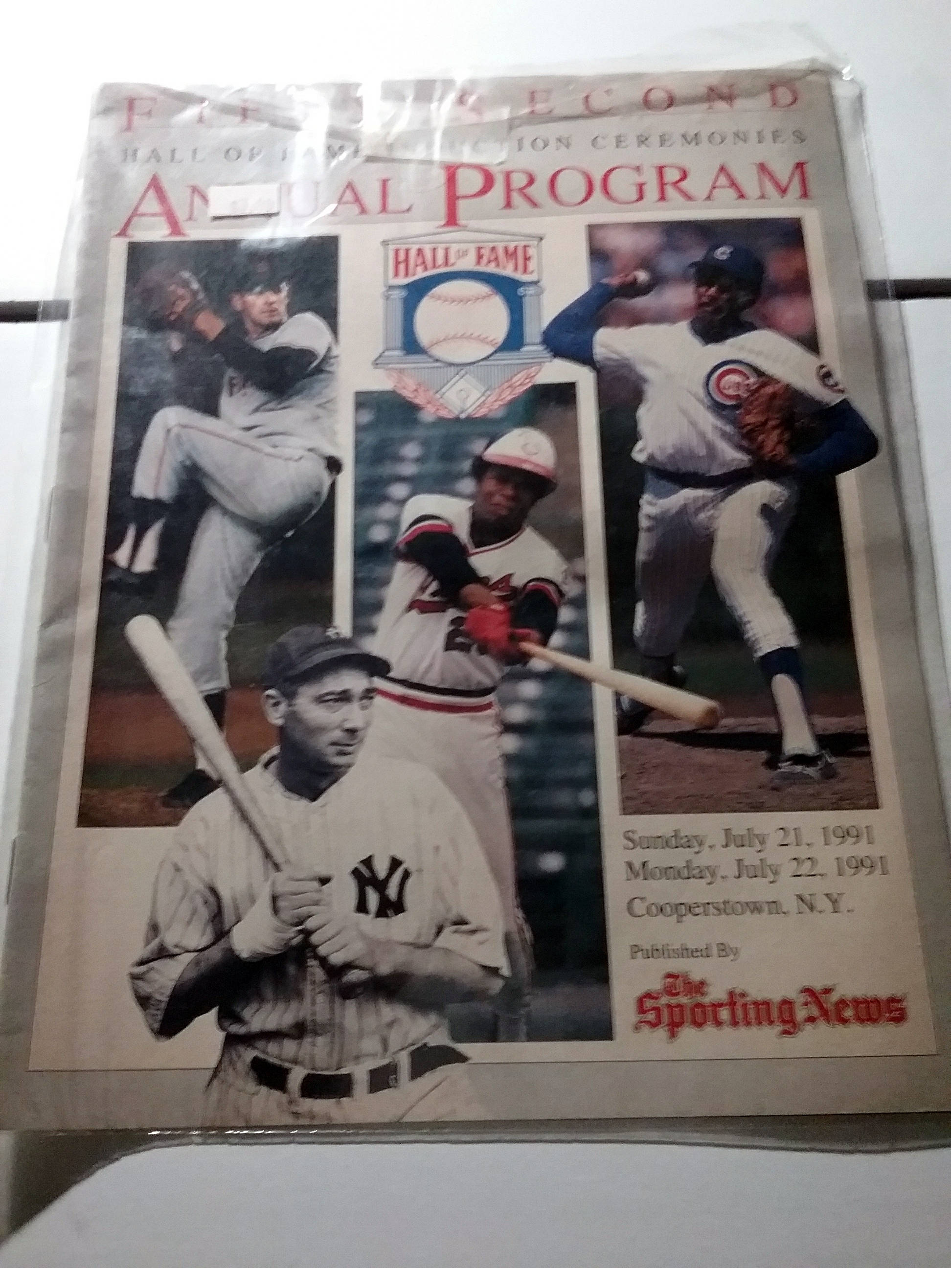 1991 Hall Of Fame Induction Ceremony Annual Program Baseball Etsy.de