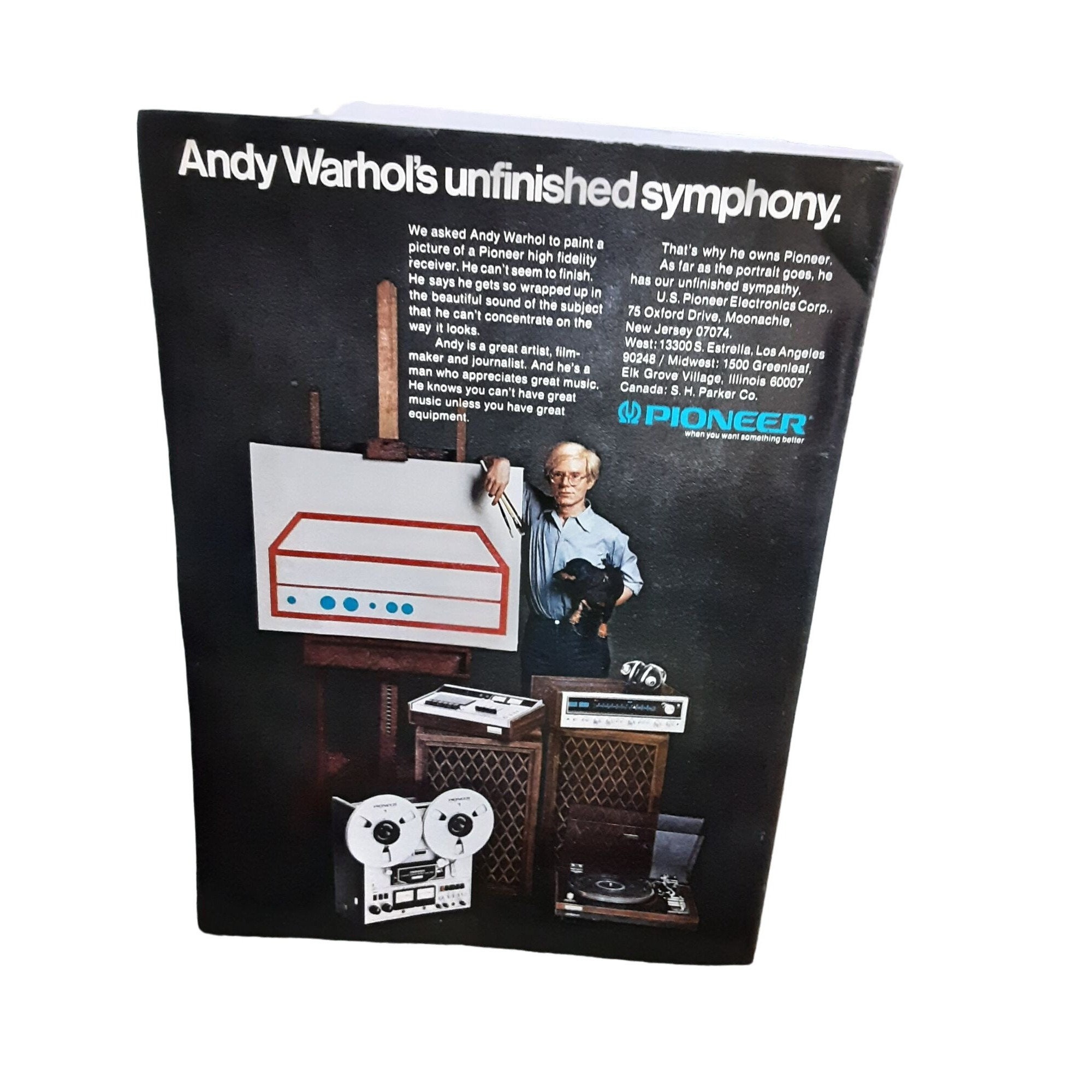 1975 Andy Warhol Pioneer Stereo System Unfinished Picture Original Print Ad  70s - Etsy