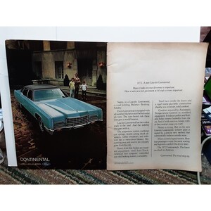 1971 1972 Lincoln Continental Car Original vintage 70s