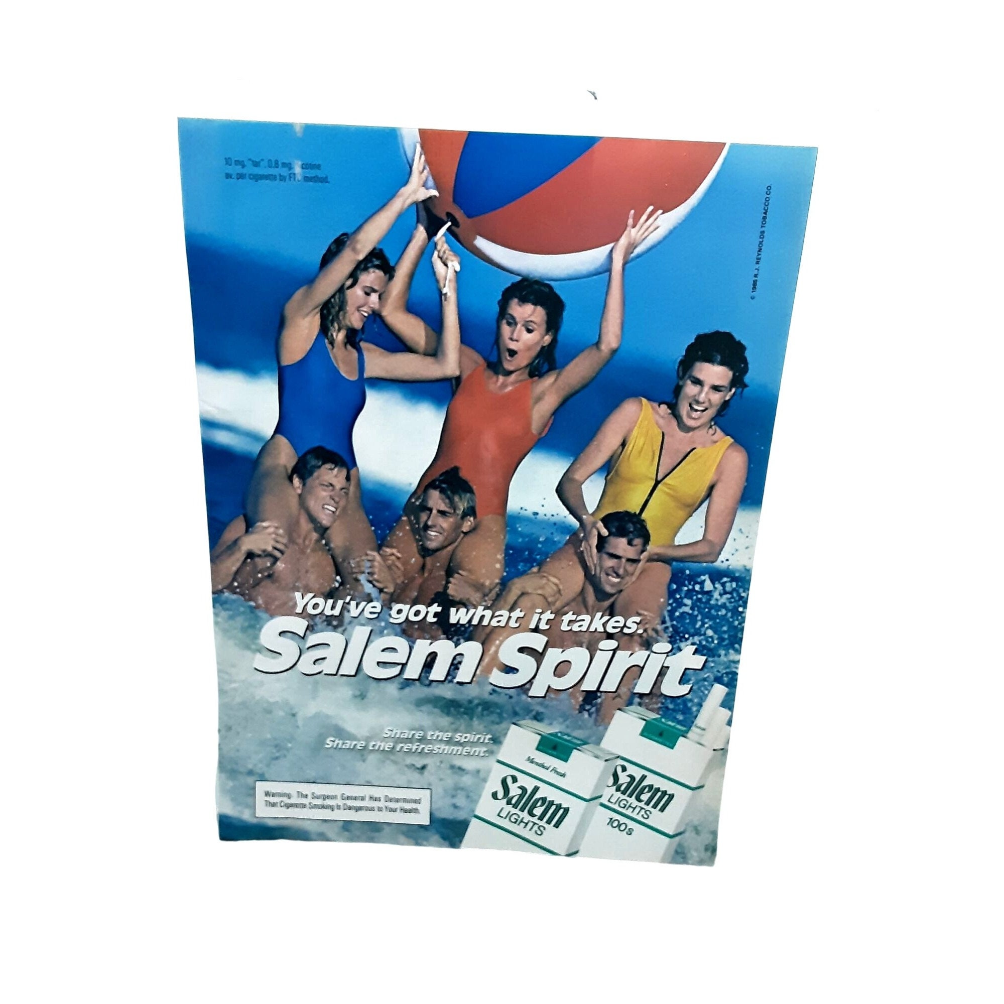 1985 Salem Cigarettes Women In Swimsuits Print Ad