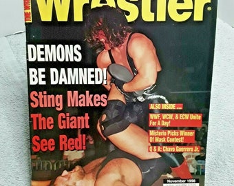 The Wrestler Magazine November 1998 Wwe Wcw Wwf Ecw Sting Stone Cold Steve Austin Demons Guerrero Jr The Giant Vintage