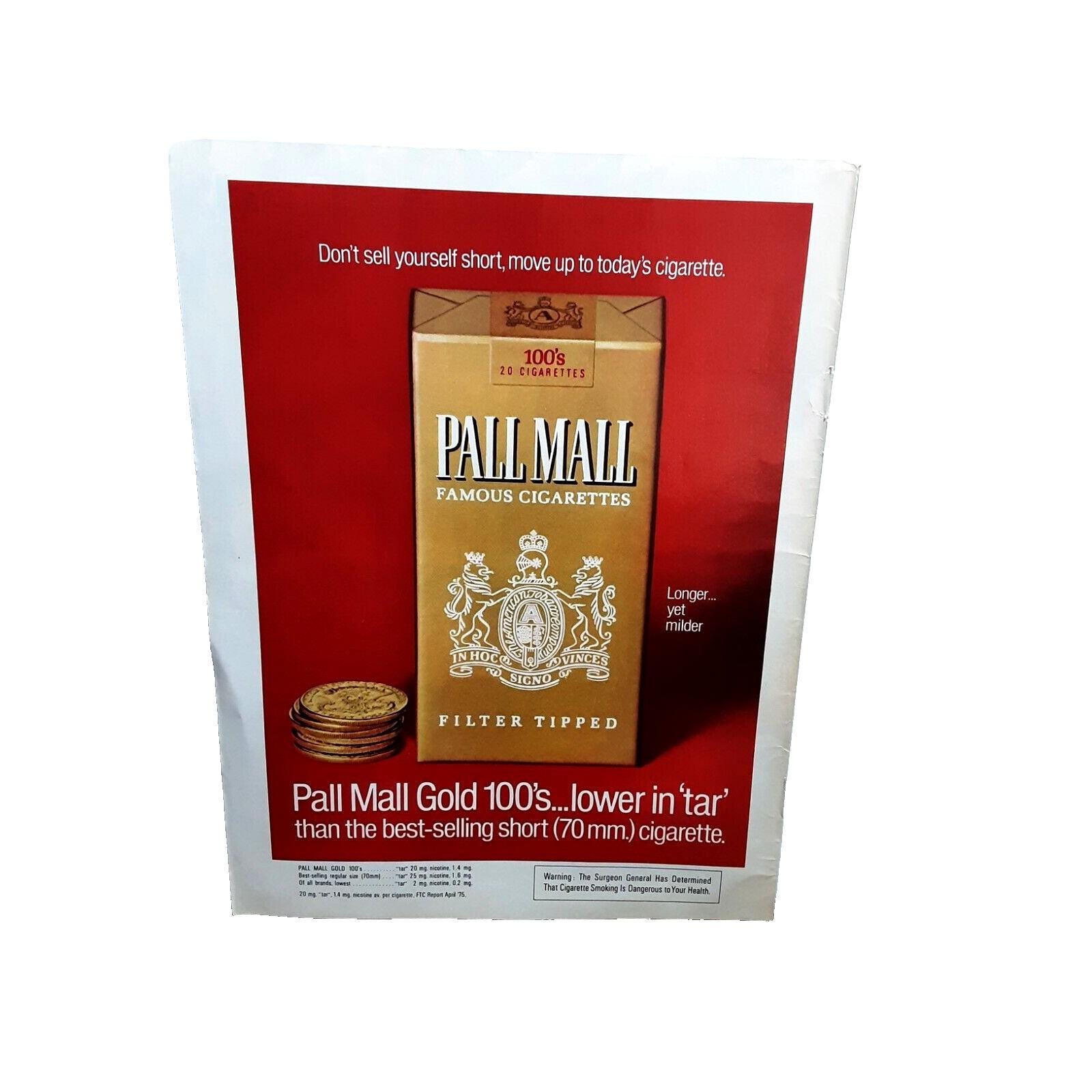 1975 Pall Mall Cigarettes Dont Sell Yourself Shot Original Print Ad 70s