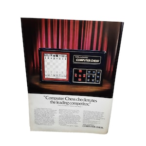 1981 Mattel Electronics Computer Chess Game Vintage Print Ad Retro Tech Ad
