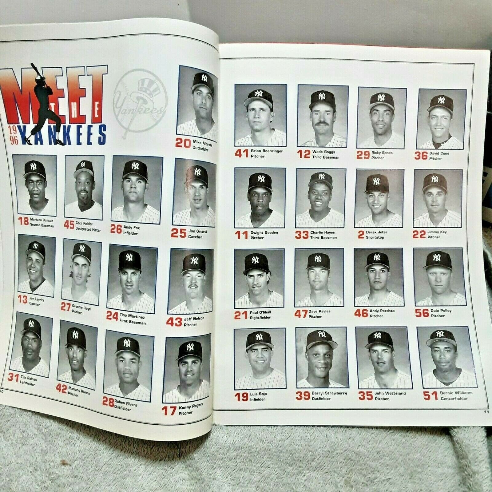 1996 New York Yankees Division Series Official Program Scorecard Texas ...