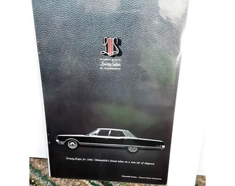 1965 Oldsmobile Ninety Eight Print Ad vintage 60s