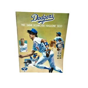 1983 Los Angeles Dodgers Padres Scorecard Magazine Sax Valenzuela