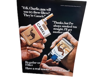1967 Camel Cigarettes Print Ad Original Vintage Tobacco Advertising