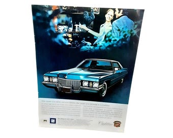 1972 Cadillac Ad • Vintage Luxury Car Print Advertisement • Classic Auto Wall Art