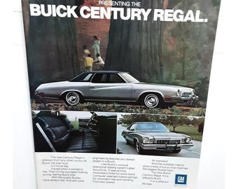 1973 Buick Century Regal Car Original Print Ad
