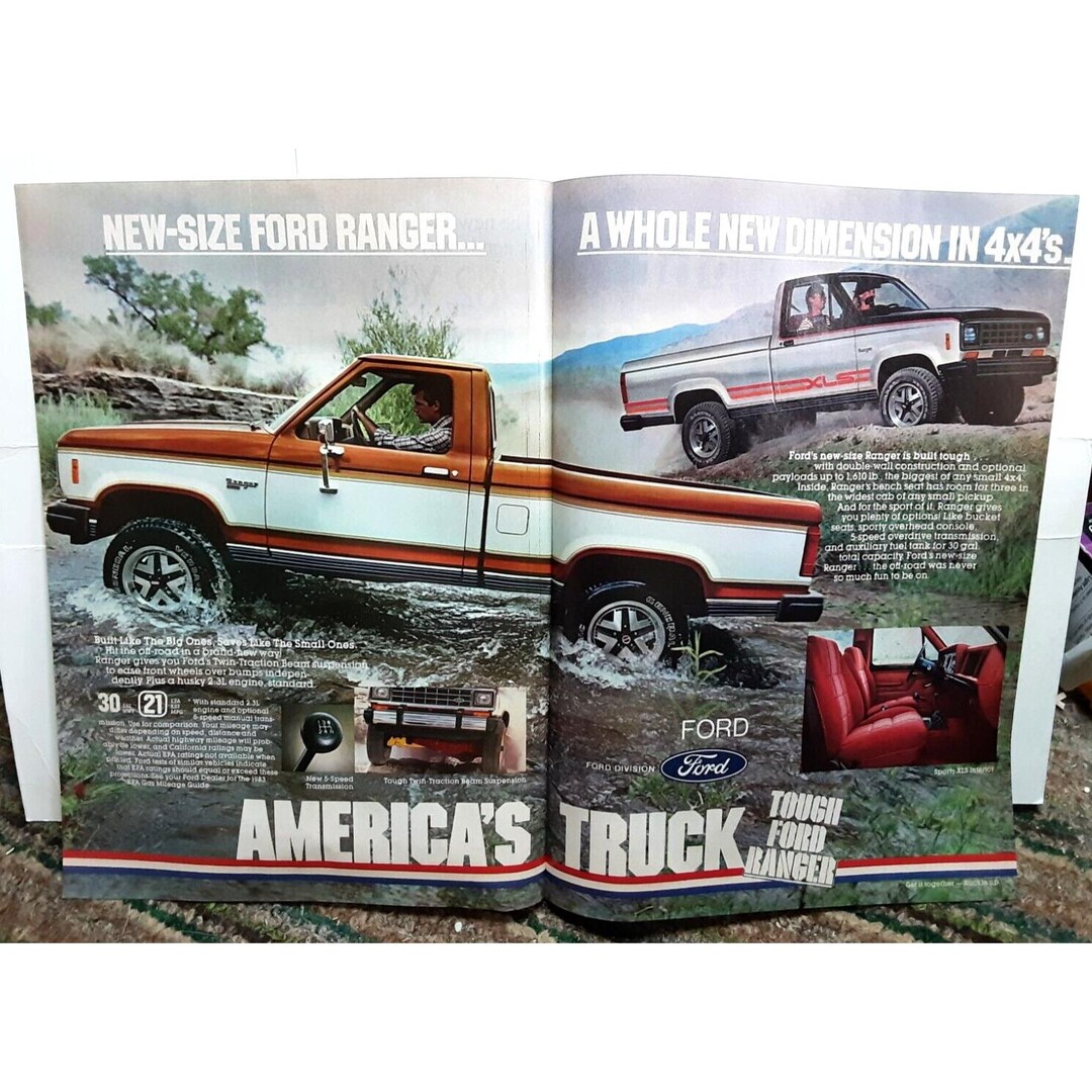 1982 1983 Ford Ranger 4x4 Truck Original Print Ad Vintage 80s - Etsy