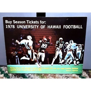 1978 University of Hawaii College Football Schedule Hawaiian Air