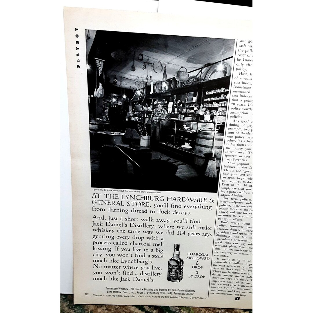 1981 Jack Daniels Whiskey Lynchburg Hardware General Store Original