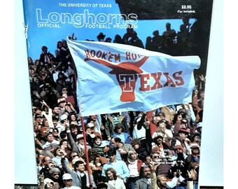 1984 Auburn vs Texas Longhorns College Football Game Day Program vintage