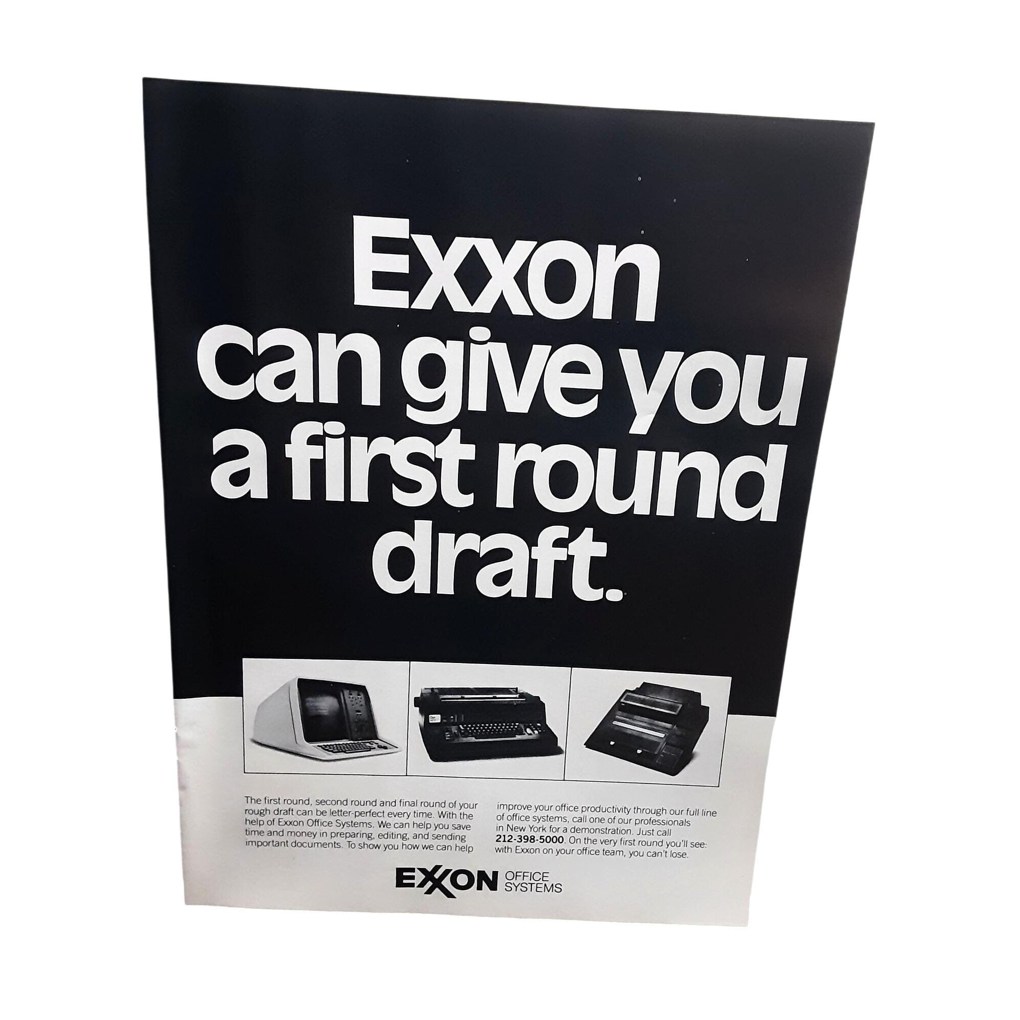 1981 Exxon Office Systems Retro Computer Vintage Collector Ad - Etsy