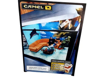 1999 Camel Cigarettes Ad Mighty Tasty Viewer Discretion Vintage Print Advertisement