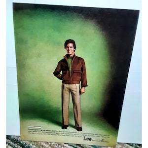 1979 Lee Menswear Ad Corduroy Jacket Pants Outfit Vintage Magazine Print