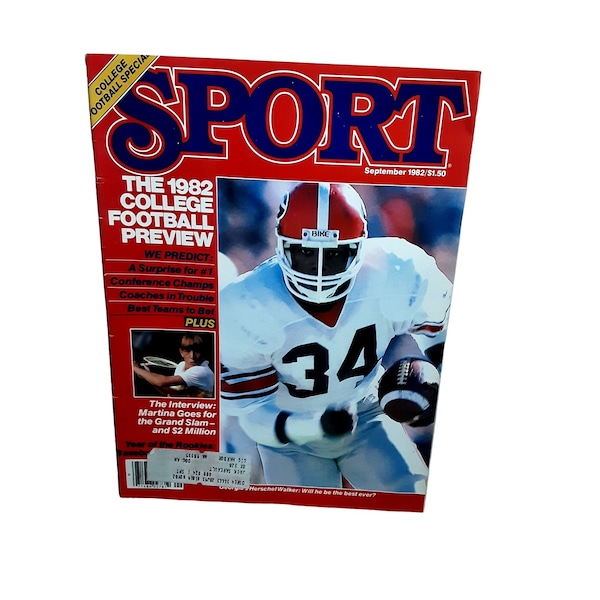 Sport Magazine September 1992 Herschel Walker Georgia Bulldogs Navratilova