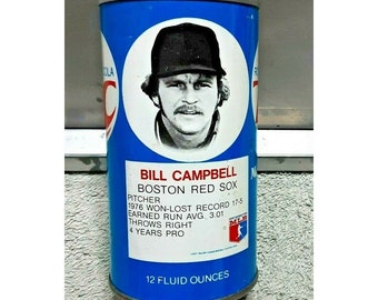 Bill Campbell Boston Red Sox 1977 RC Royal Crown Soda Can vintage