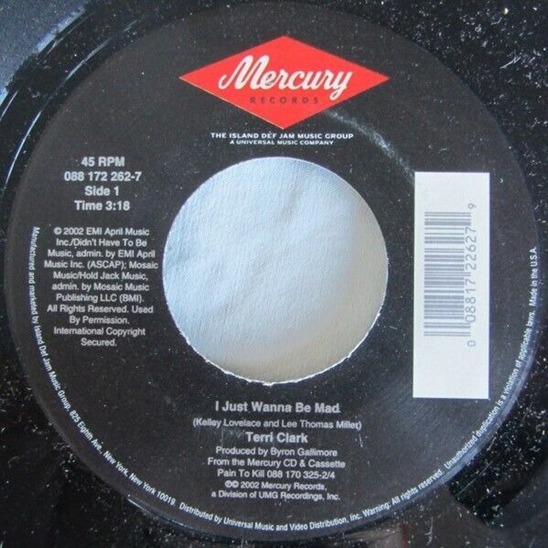 Terri Clark I Just Wanna Be Mad Three Mississippi 45 Rpm Etsy Canada