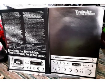 1979 Technics Silver Edition Stereo System 2 Page Car Vintage Print Ad 70s Original