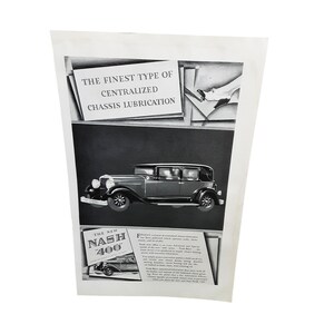 1929 Nash 400 Series Print Ad – Vintage Car Advertisement – Antique Auto Ephemera – Classic Car Wall Art