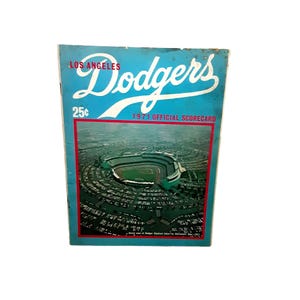 1971 Los Angeles Dodgers Reds Scorecard Magazine Stadium Unscored