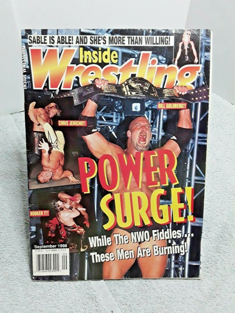 Inside Wrestling Magazine September 1998 Sable Goldberg NWO Jericho Booker T wwe wcw ecw image 1