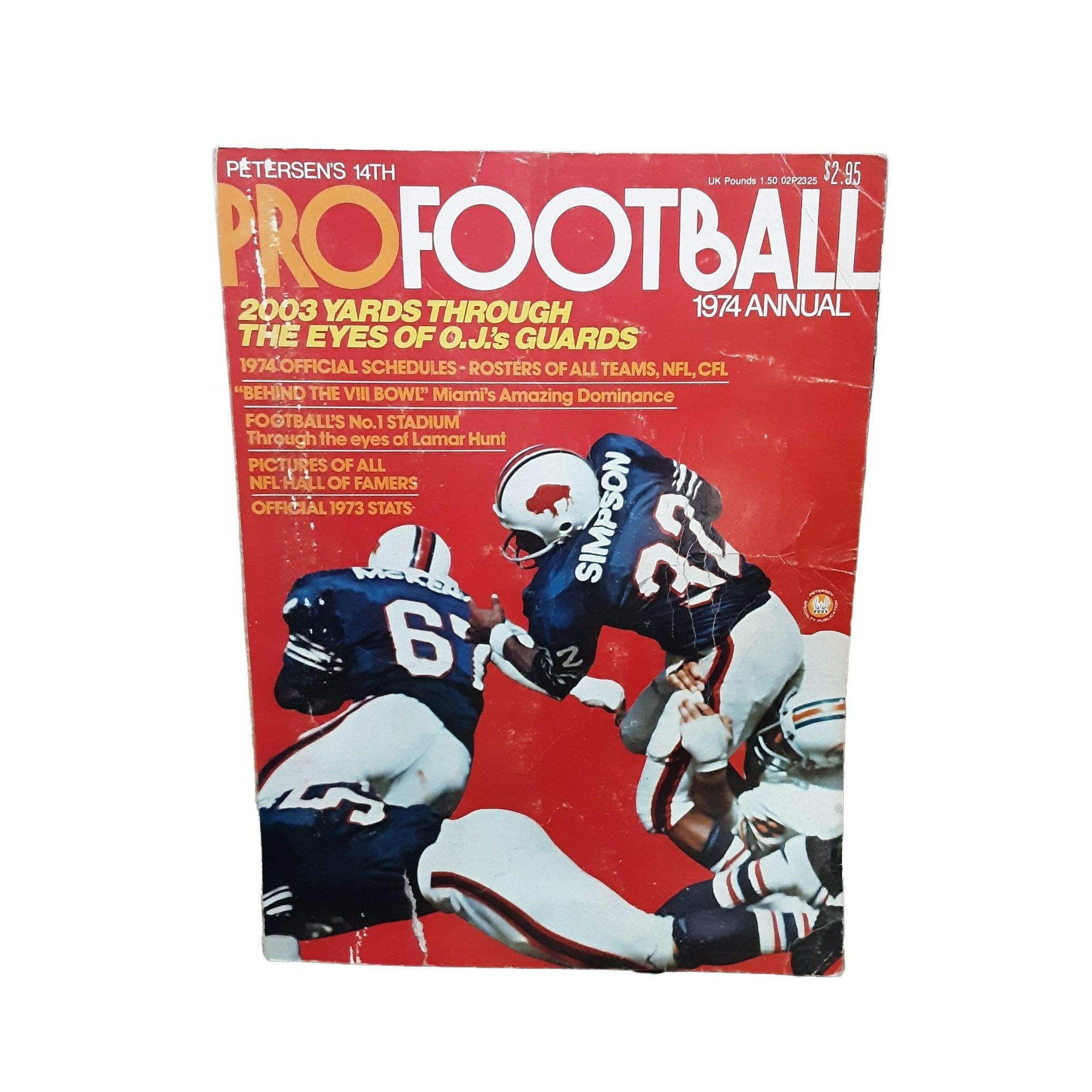 1973 OJ Simpson Vintage SI Poster Buffalo Bills NFL Football