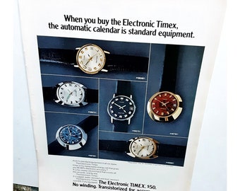 1971 Electronic Timex Watch Original Print Ad vintage