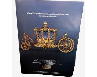1987 Johnnie Walker Black Scotch Prince Joseph Austria Original Print Ad 80s