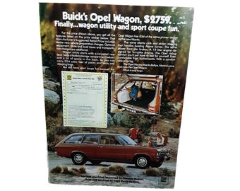 1973 Buick Open Wagon Car Ultility Sport Coupe Fun Original Print Ad Vintage