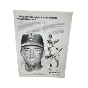 Vintage 1970 Jerry Koosman New York Mets Print Ad Equitable Insurance