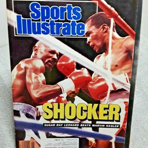 Sports Illustrated April 13 1987 Sugar Ray Leonard Marvin Hagler Boxing vintage magazine