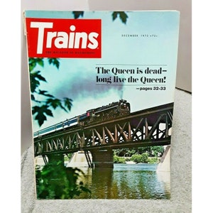 Trains Magazine Decembner 1973 vintage railroad railroading