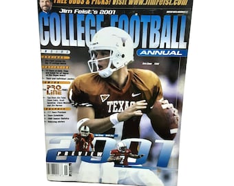 2001 College Football Annual Chris Simms Texas Preview Magazine 256 Pages