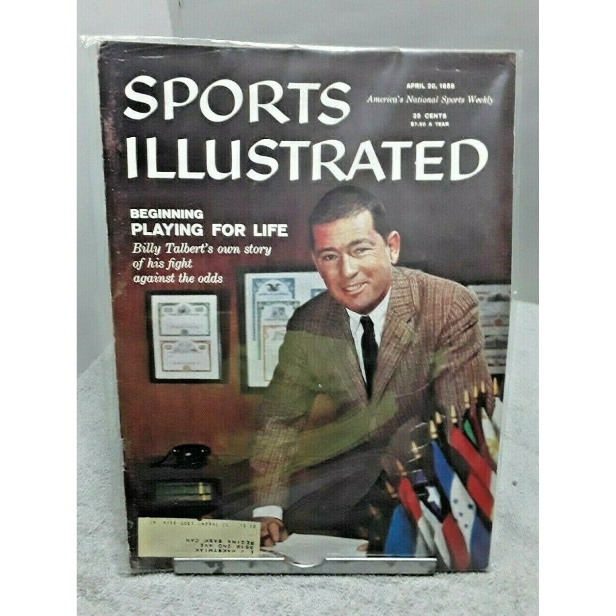 Sports Illustrated April 20 1959 Billy Talbert Tennis Vintage 