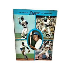 1972 Los Angeles Dodgers Astros Scorecard Magazine Frank Robinson