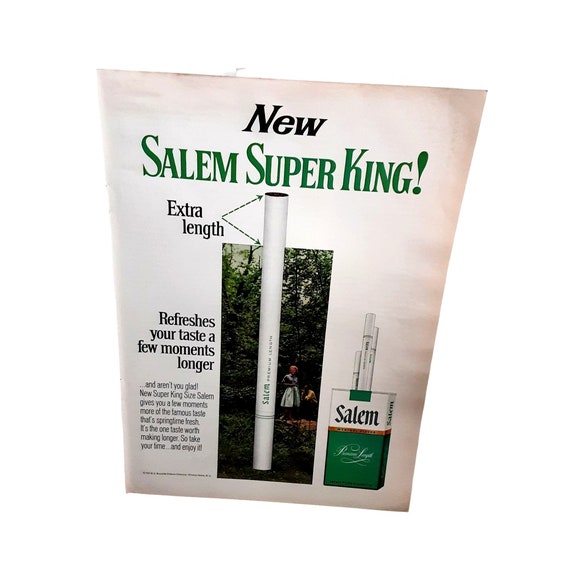1967 Salem Super Kings Cigarettes Vintage Print Ad 60s