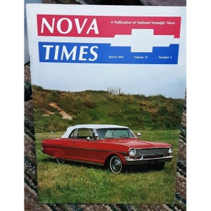 NOVA Times March 1993 Chevy Cars Nostalgic Novas Magazine Classic
