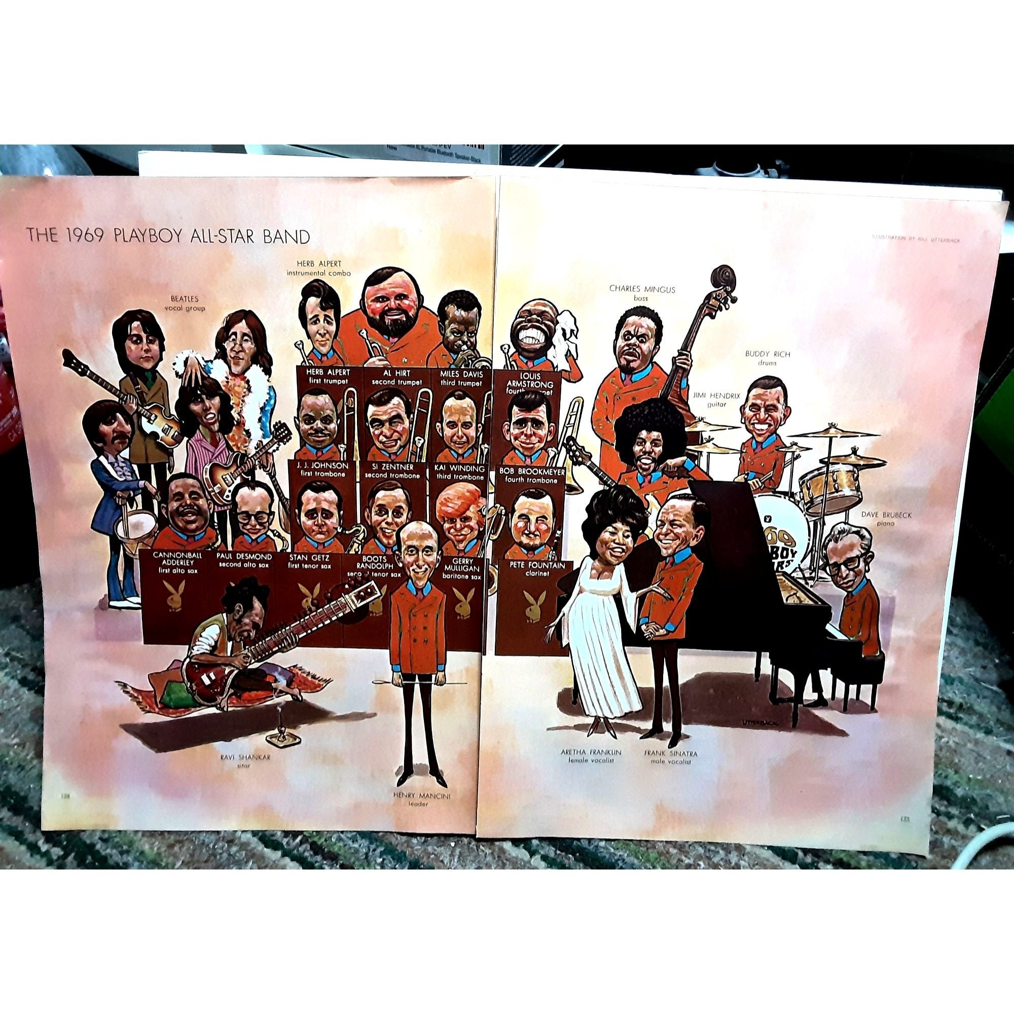 1969 Playboy All Star Band Beatles Sinatra Armstrong Hendrix