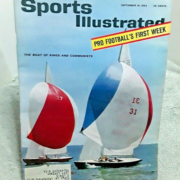 Sports Illustrated September 16 1963 America's Cup Sailing Albert Fay Ron Mix San Diego Chargers Golf Old Ads