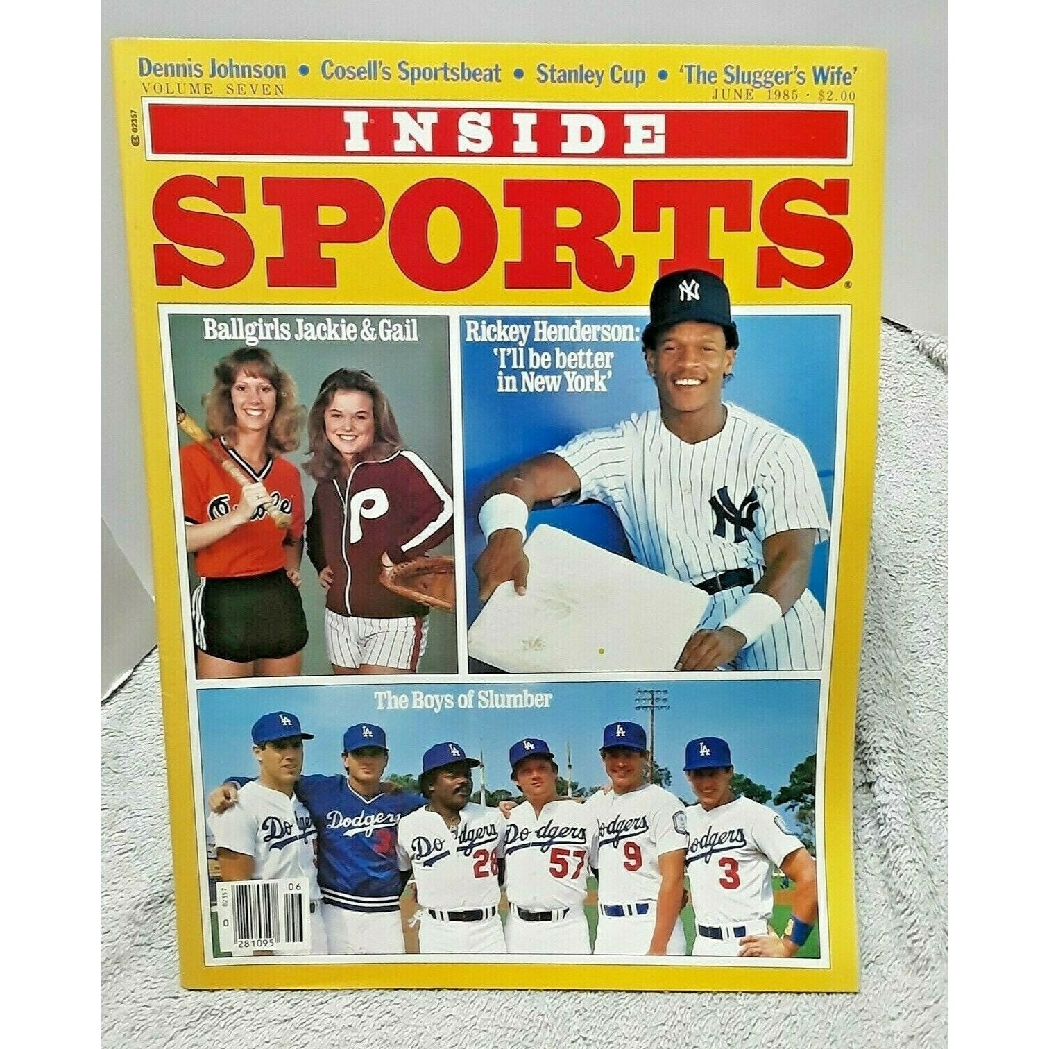 Inside Sports June 1985 Rickey Henderson Yankees Dodgers NO 